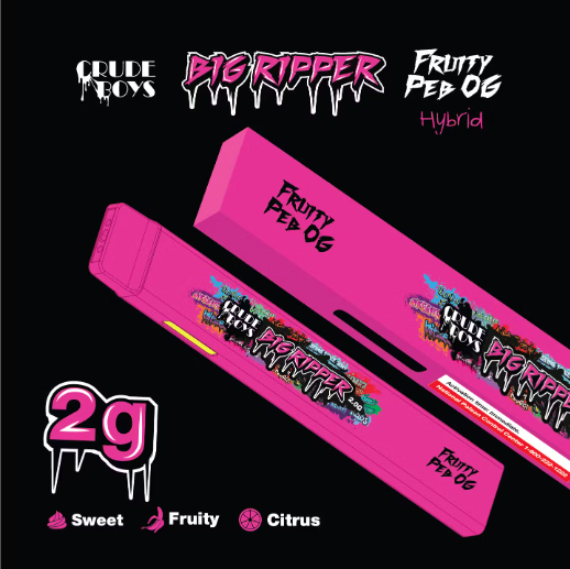 Photograph of product: Crude Boys Fruity Peb OG AIO (Hybrid)