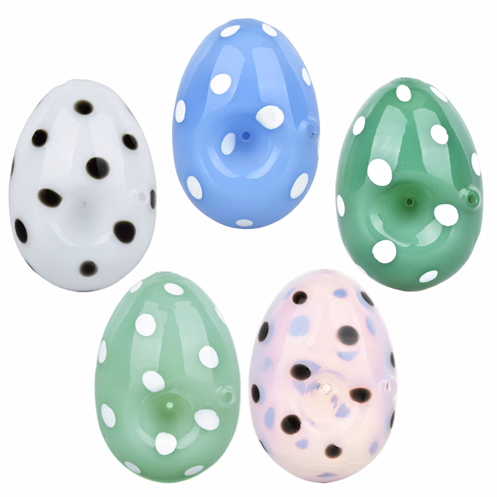 Photograph of product: Dino Egg I Glass Pipe I $15