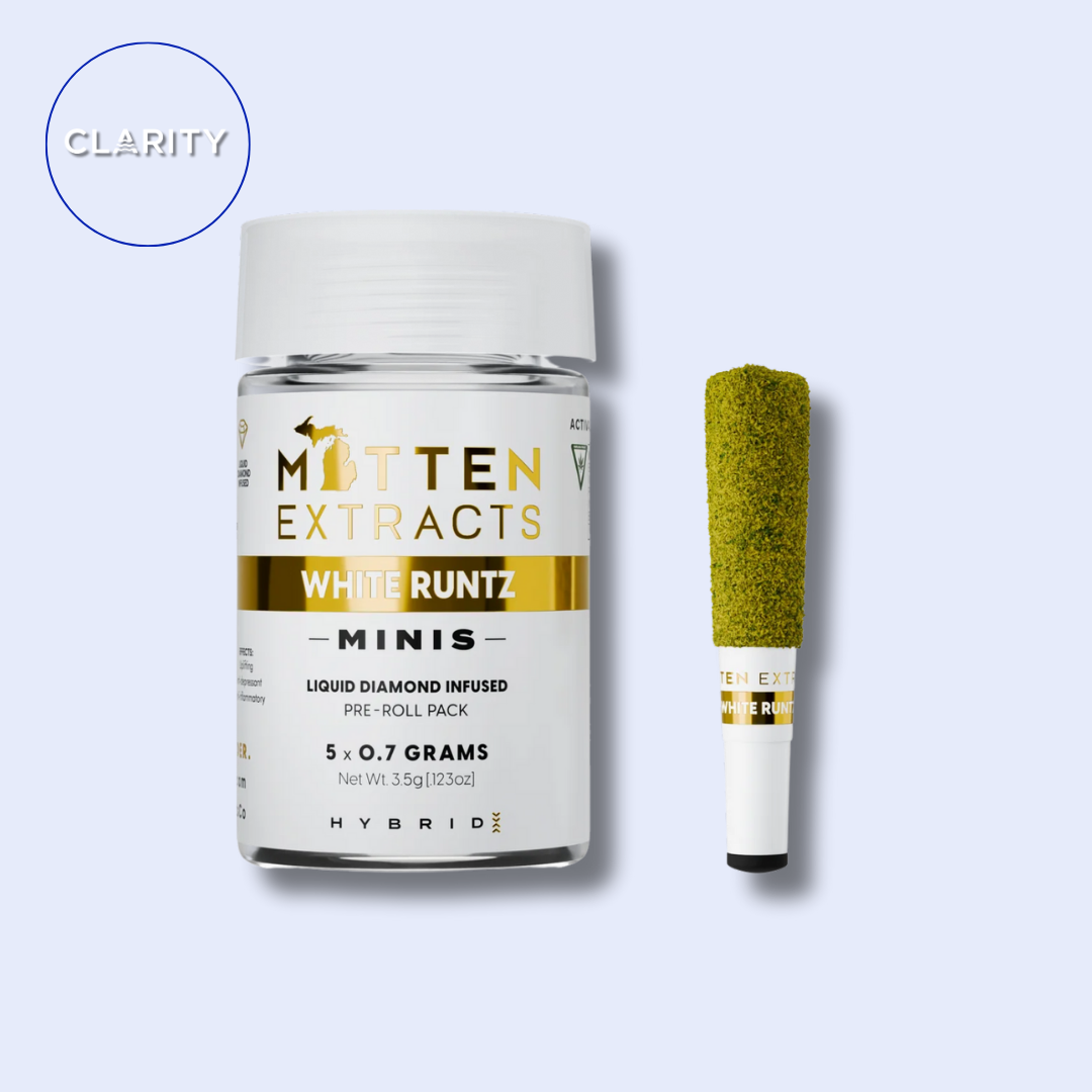 Photograph of product: Mitten Extracts Infused Prerolls 5pk | White Runtz