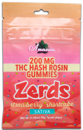 Photograph of product: Strawberry Shortcake | au chocolat Rosin Nerd Gummies 200mg   5pk