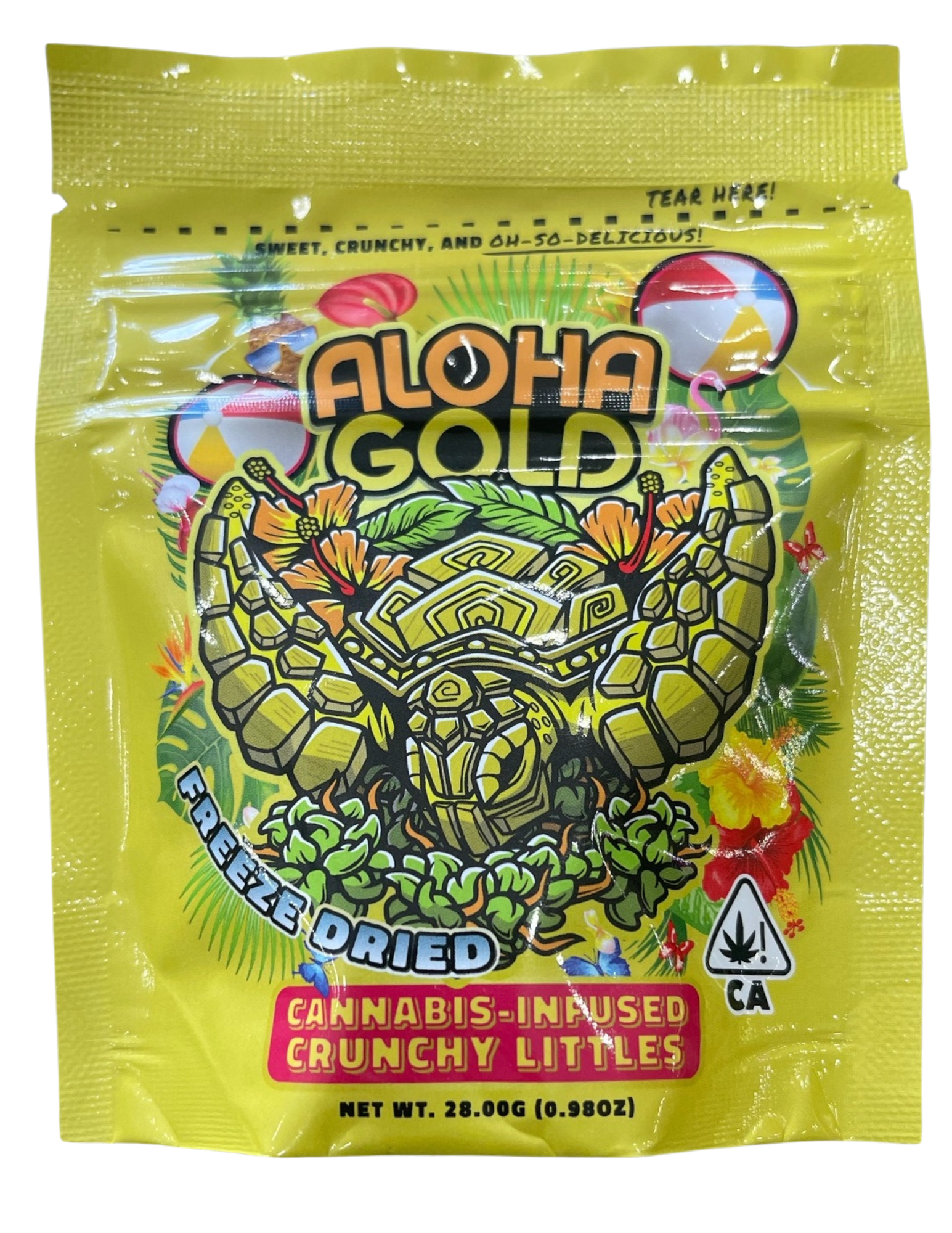 Photograph of product: Aloha Gold Edibles Crunchy Littles 100MG