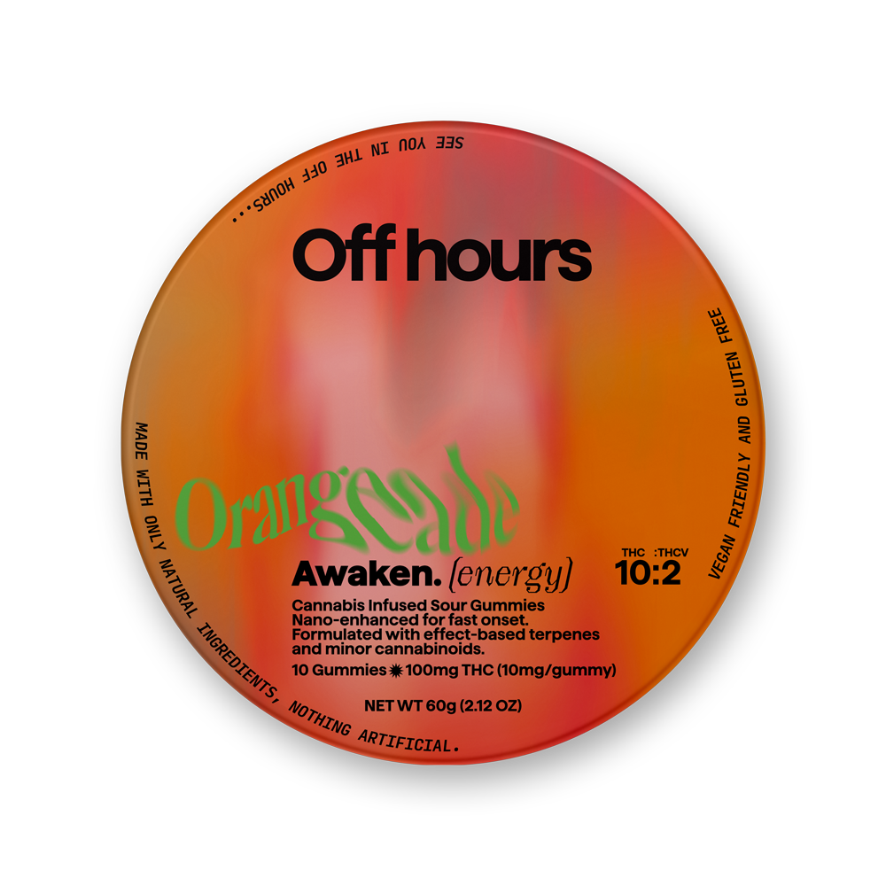Photograph of product: Off Hours | Awaken | Orangeade | Gummies | 100mg