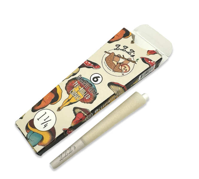 Photograph of product: 1 1/4 Cones 6pk - Shroom Booties Sloth by Ceci Granata