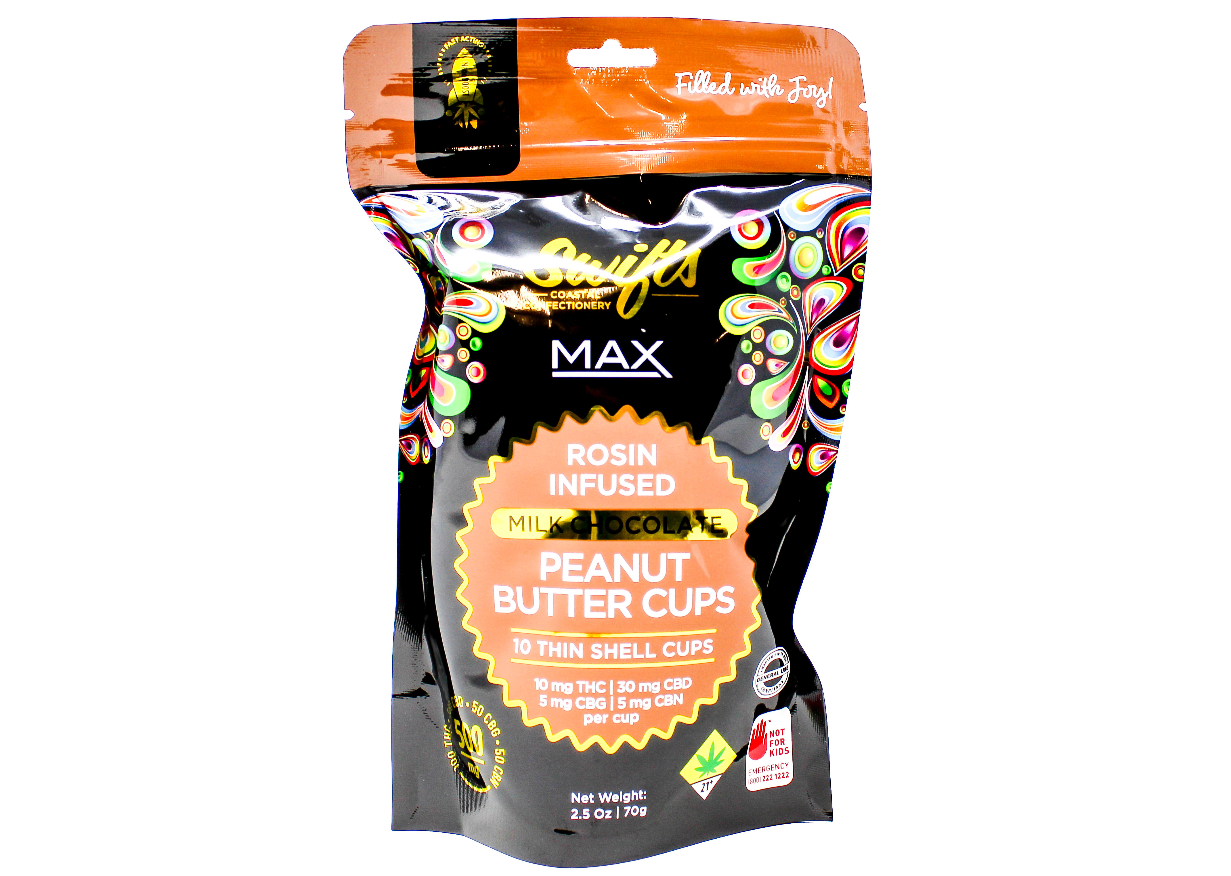 Photograph of product: GL Peanut Butter Cup 3:1 CBD + CBN & CBG MAX 10pk 49255