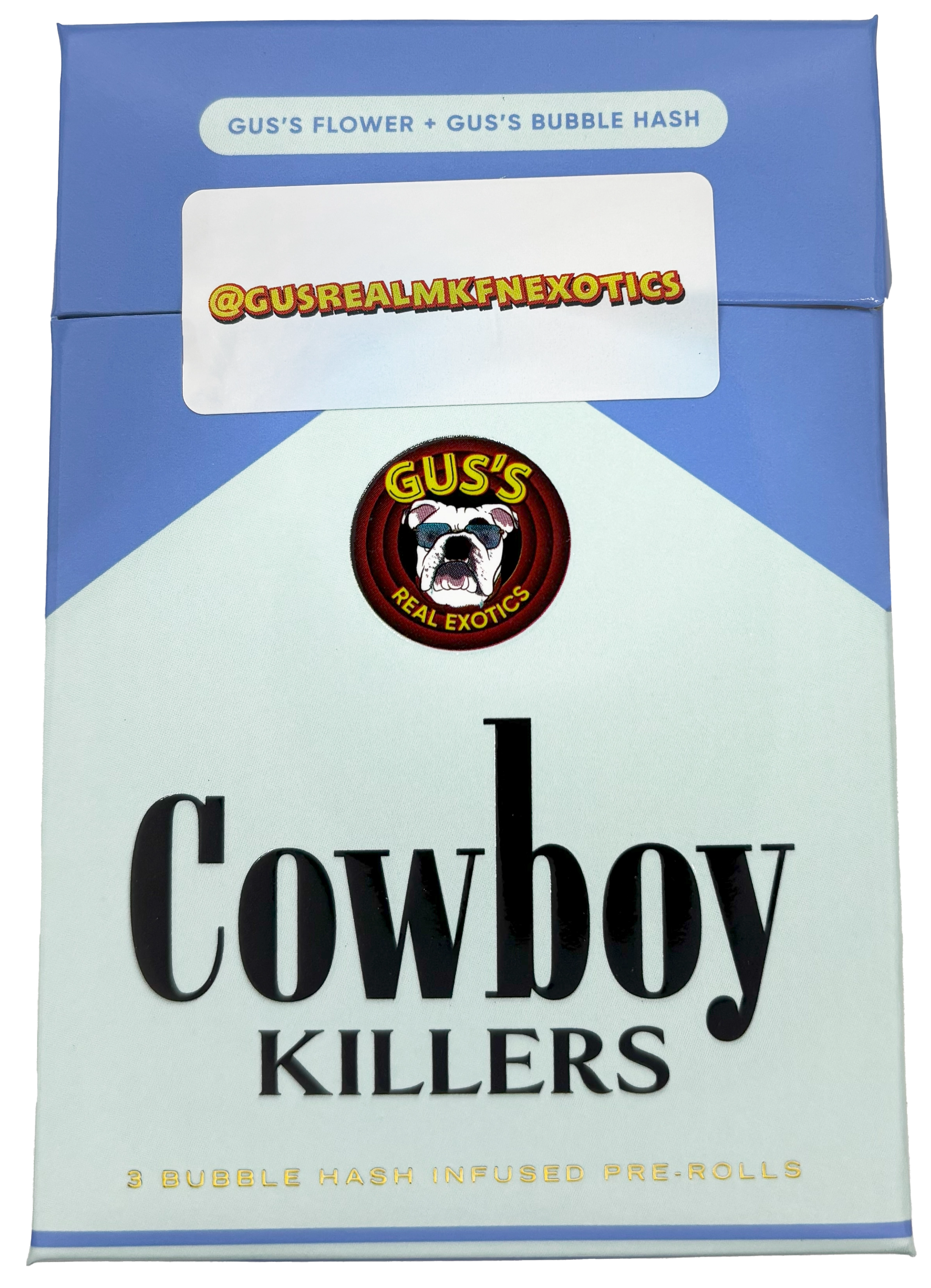 Photograph of product: Gus's Real Exotics | Znote$ | Bubble au chocolat Infused Pre-Roll | 3-Pack