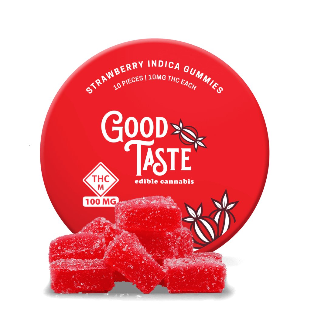 Photograph of product: Good Taste - Strawberry - Gummies - 100mg (10pk)
