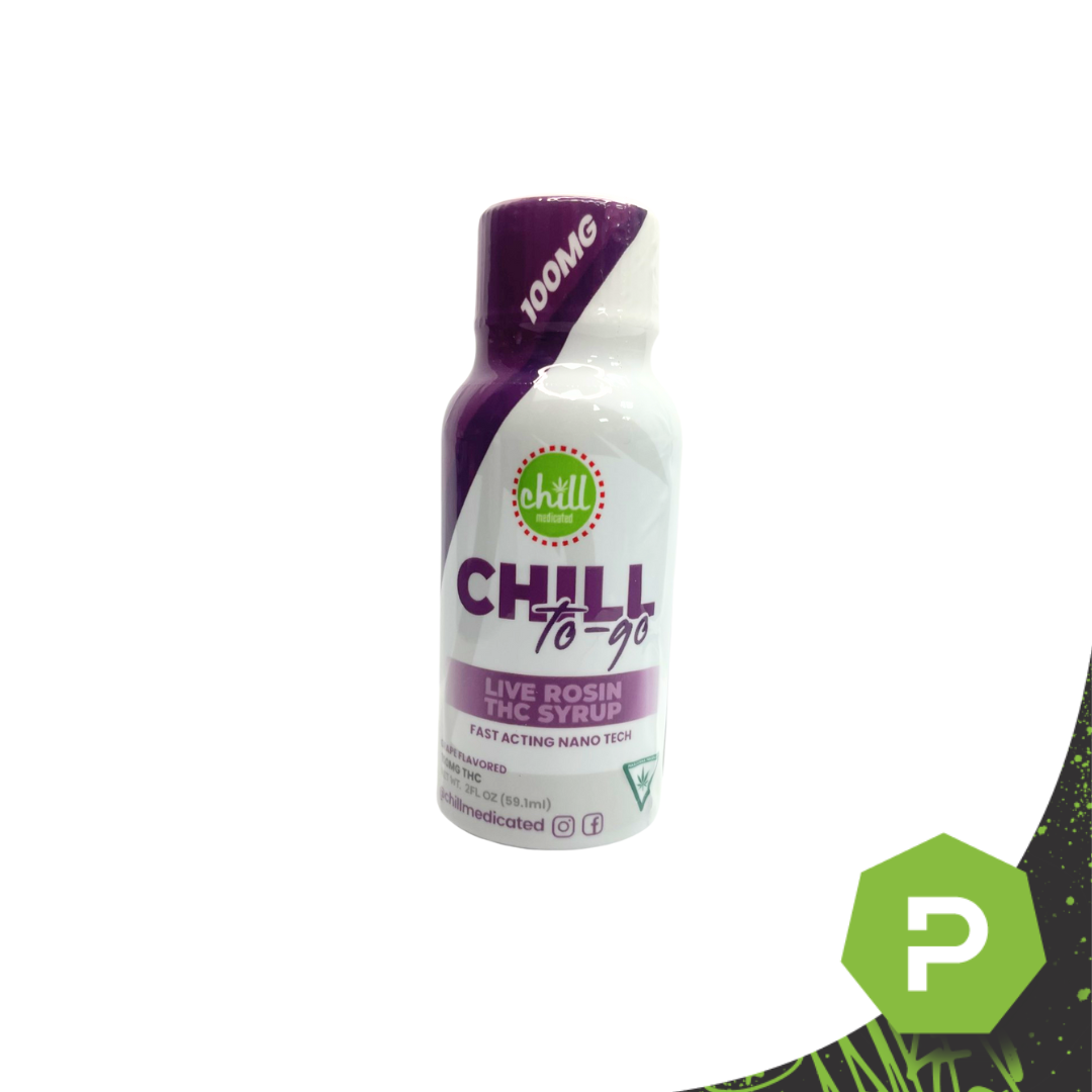 Photograph of product: Chill Medicated To-Go | 100mg Live Rosin Syrup | Grape