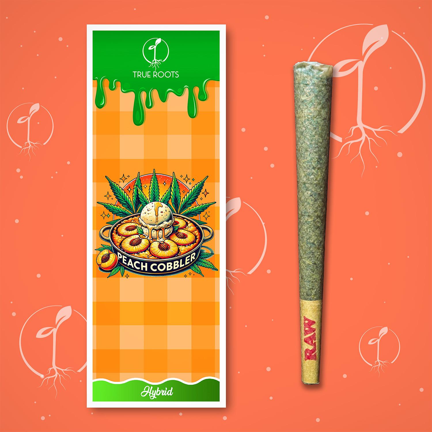 Photograph of product: Canvas Cones - Peach Cobbler- Preroll 1.1g [Hybrid]