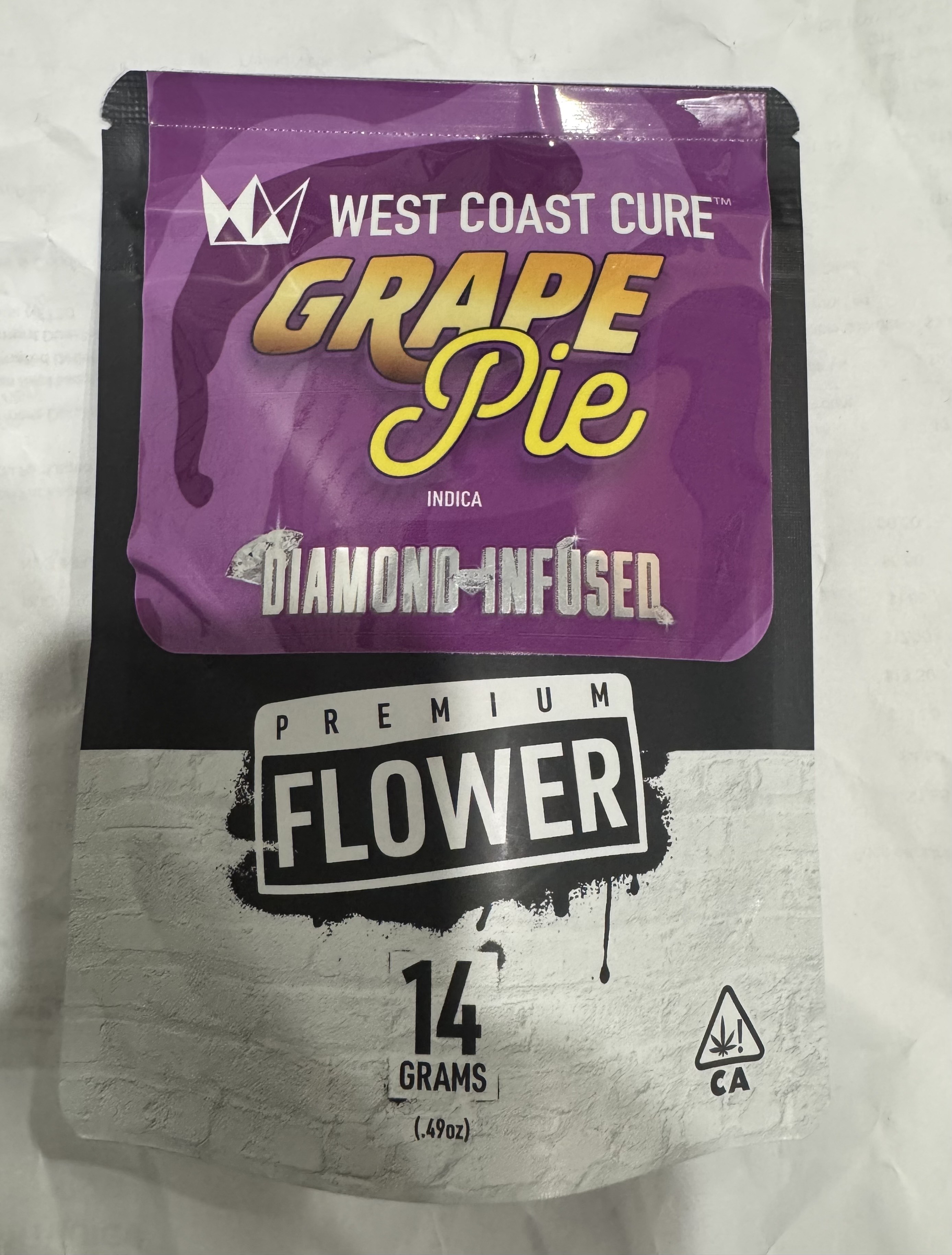 Photograph of product: GRAPE PIE 14G FLOWER - 14 G