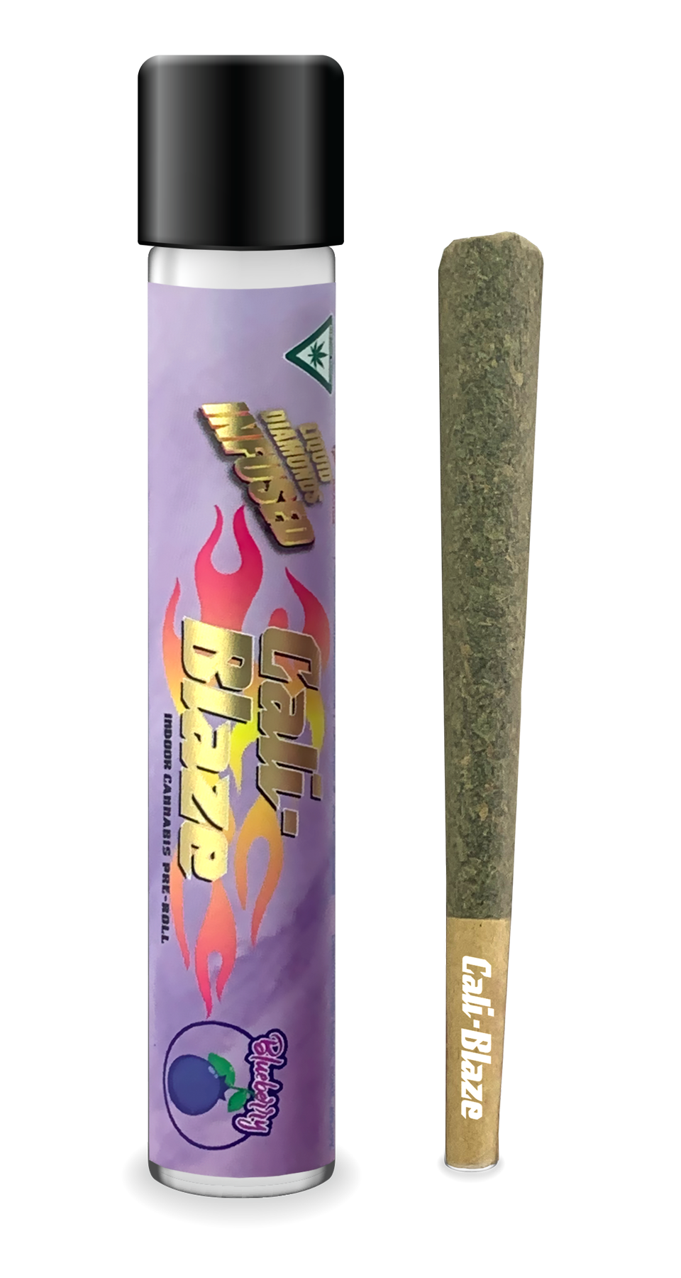 Photograph of product: Cali-Blaze - Infused Preroll - Blueberry
