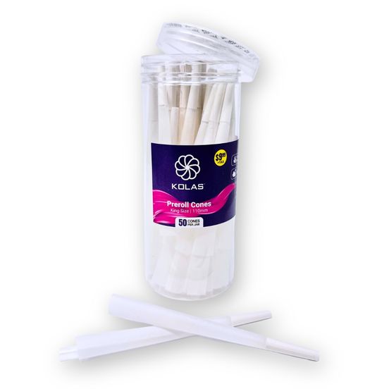 Photograph of product: Kolas Branded Pre-roll Cones King Size 50pk - 