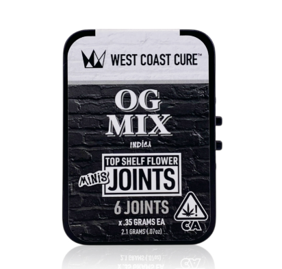Photograph of product: West Coast Cure OG Mix Preroll 6pk 2.1g