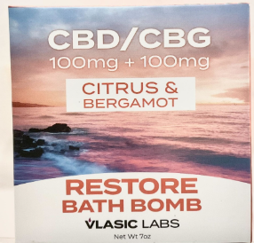 Photograph of product: Vlasic CBD - Citrus & Bergamot Bath Bomb - 100mg CBD:CBG