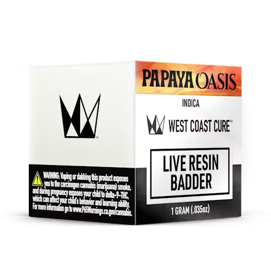 Photograph of product: WCC Papaya Oasis Live Resin Badder (I) 1g