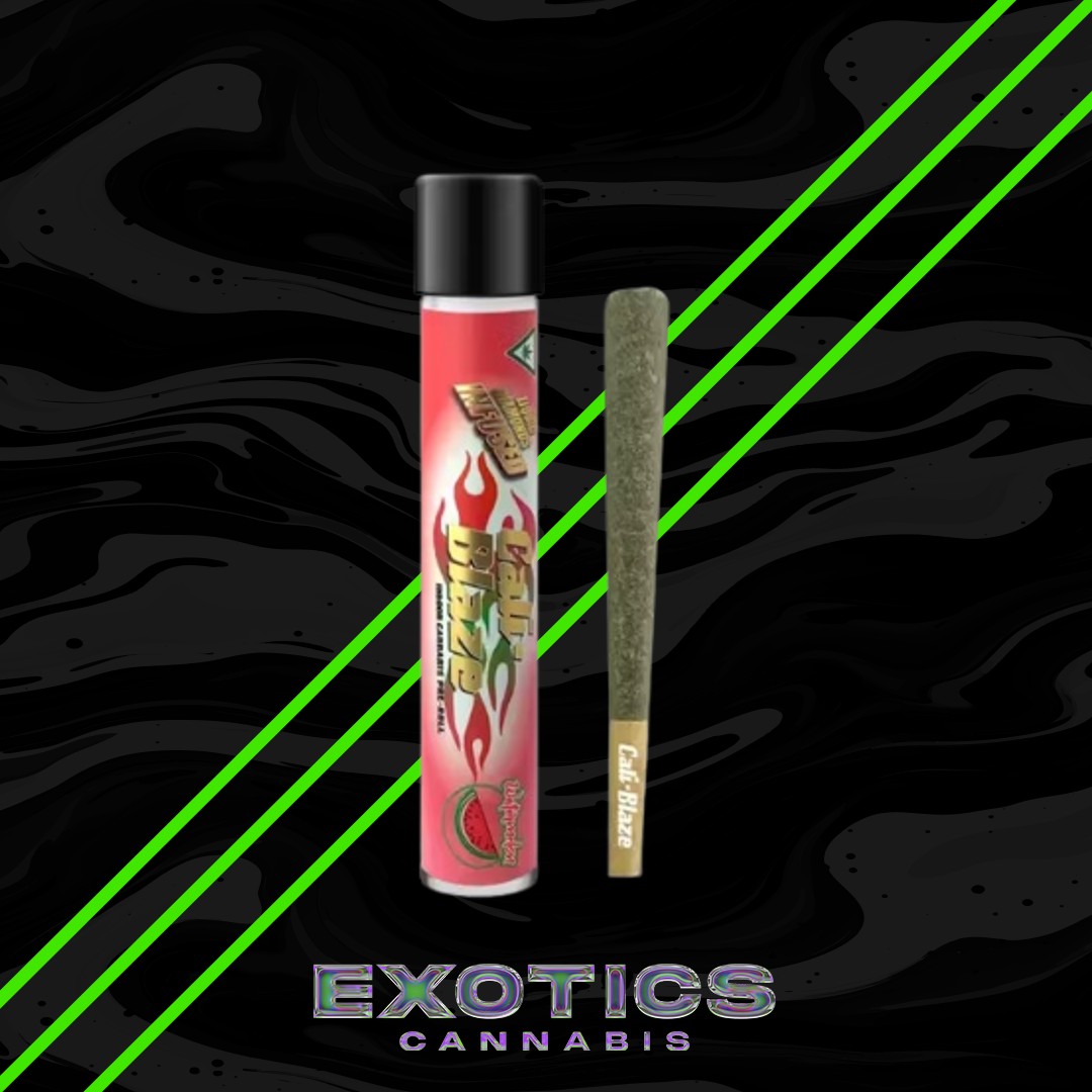 Photograph of product: Cali-Blaze - Watermelon Tarantula Infused Pre-roll (3/$15)