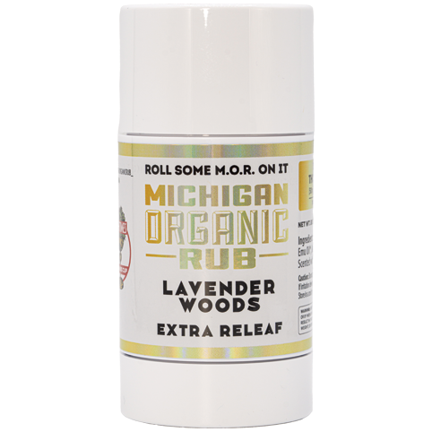 Photograph of product: Michigan Organic Rub - Roll On - Lavender Woods 1:1 (1000mg)
