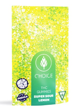 Photograph of product: Choice Chews - Gummies - 200mg - Super Sour Lemon - Oui'd