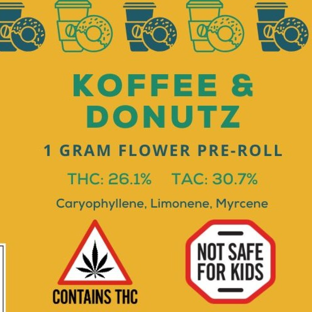 Photograph of product: Birdland | Koffee & Donutz | 1g Pre Roll