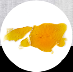 Photograph of product: Black Label: Cured Resin Shatter, Grape Gotti Shatter 1g  (Hybrid)