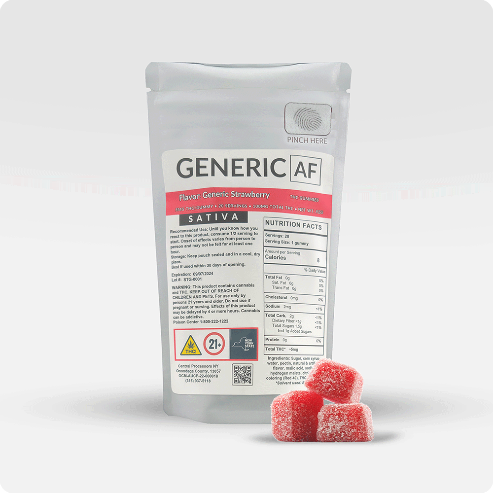 Photograph of Product: Strawberry | 100mg 20pk Gummies