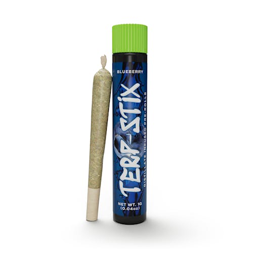 Photograph of product: Pre-Roll Infused Blueberry Terp Stix | 1g