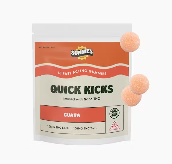 Photograph of product: Sunnies | Guava | 10mg Nano Gummies (10pk)