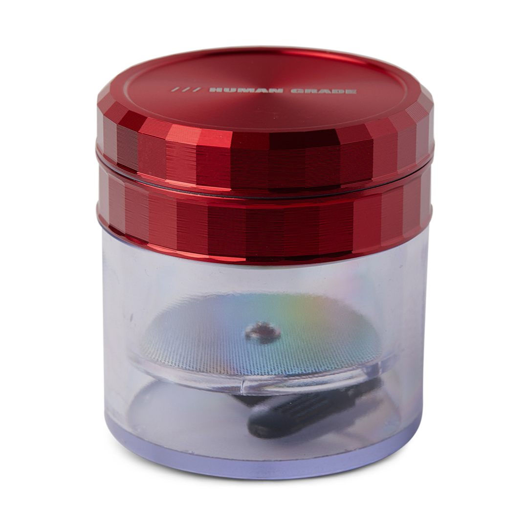 Photograph of product: RED - STORAGE 2.5" GRINDER - HUMAN GRADE
