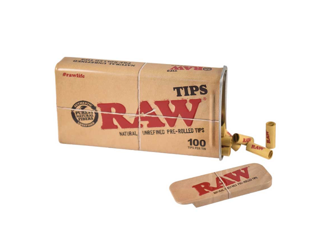 Photograph of product: RAW | Pre Rolled Tips Tin [100pk]