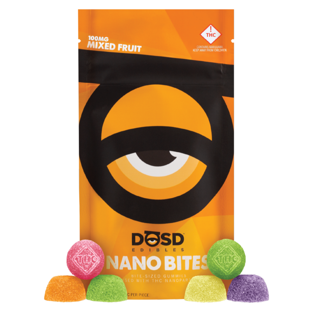 Photograph of product: Mixed Fruit DOSD NanoBite Gummies 100mg