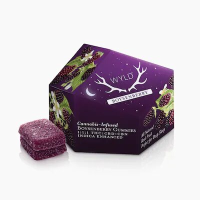 Photograph of product: Boysenberry Gummies WYLD