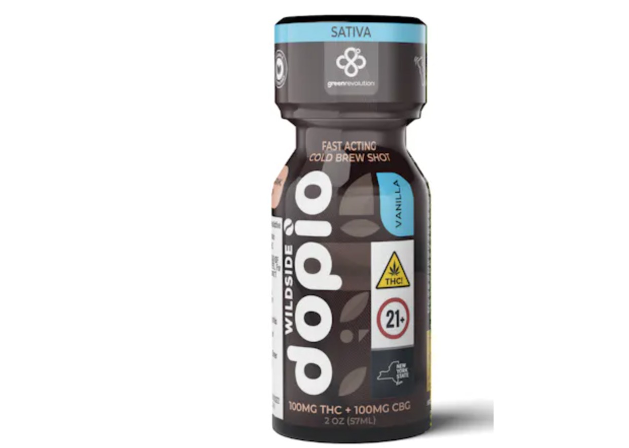 Photograph of Product: Green Revolution | Dopio Cold Brew Shot | Vanilla | 1:1 | THC:TBG