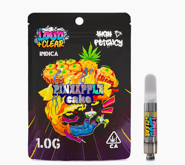 Photograph of product: Loud & Clear Pineapple Cake Oui'd Liquid Diamond Cartridge 1g