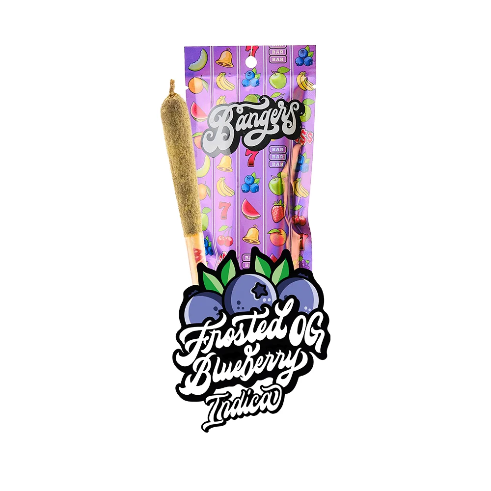 Photograph of product: Bangers Infused Preroll Frosted Blueberry OG 1.2g