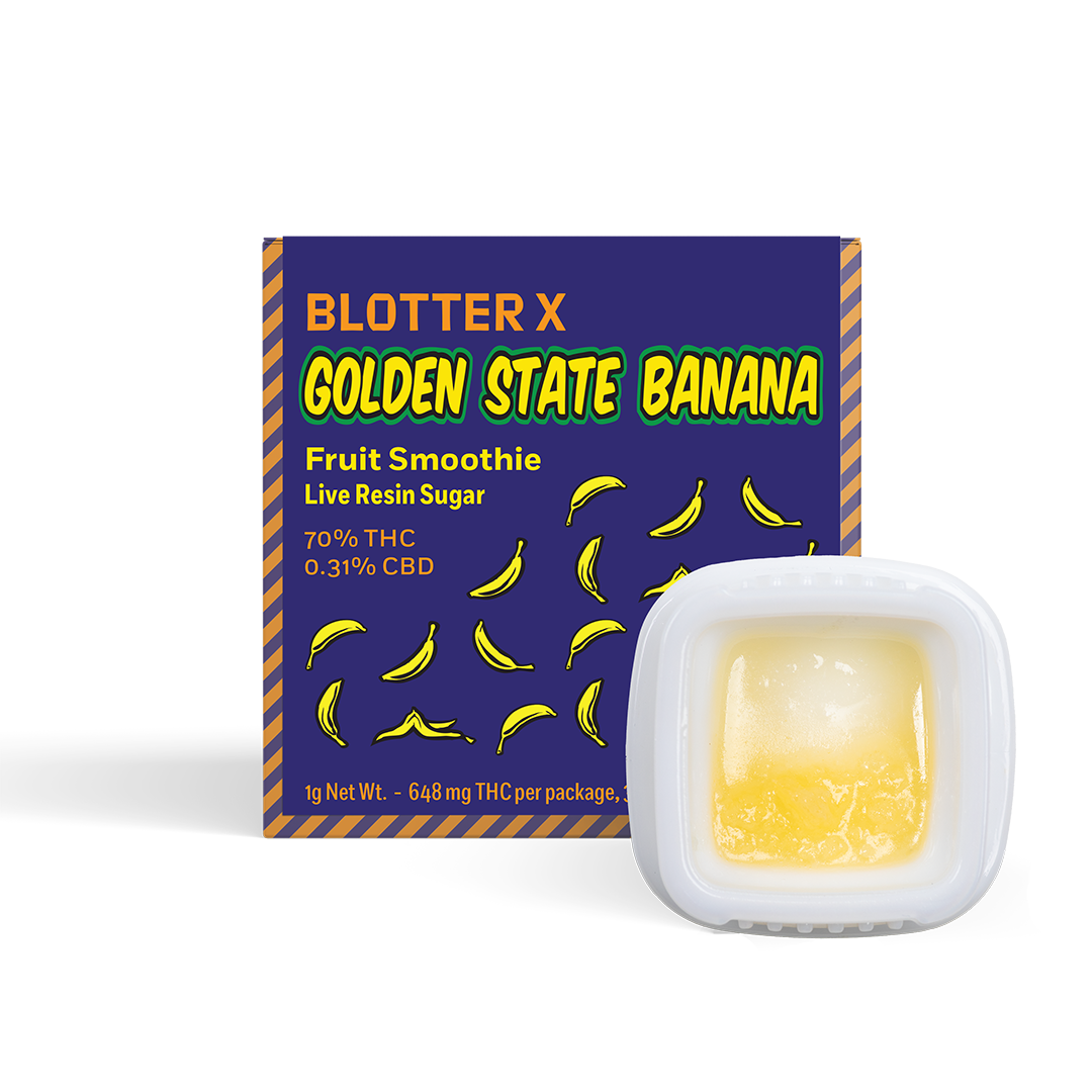 Photograph of product: Golden State Banana Fruit Smoothie | Live Resin Sugar | 1g
