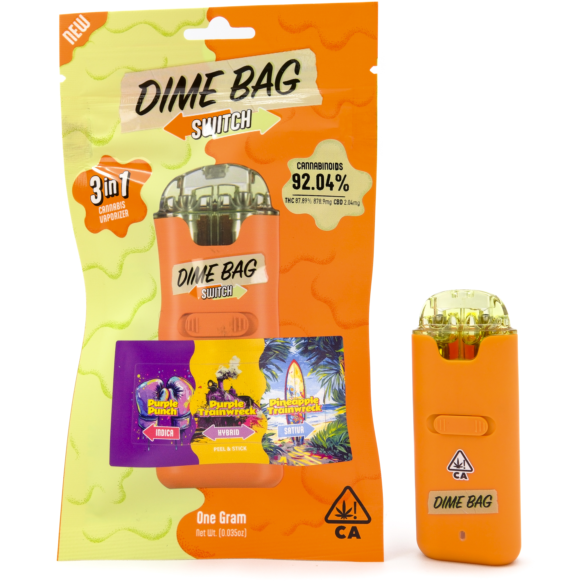 Photograph of product: DimeBag - Purple Punch x Pineapple Trainwreck 1g All-in-One