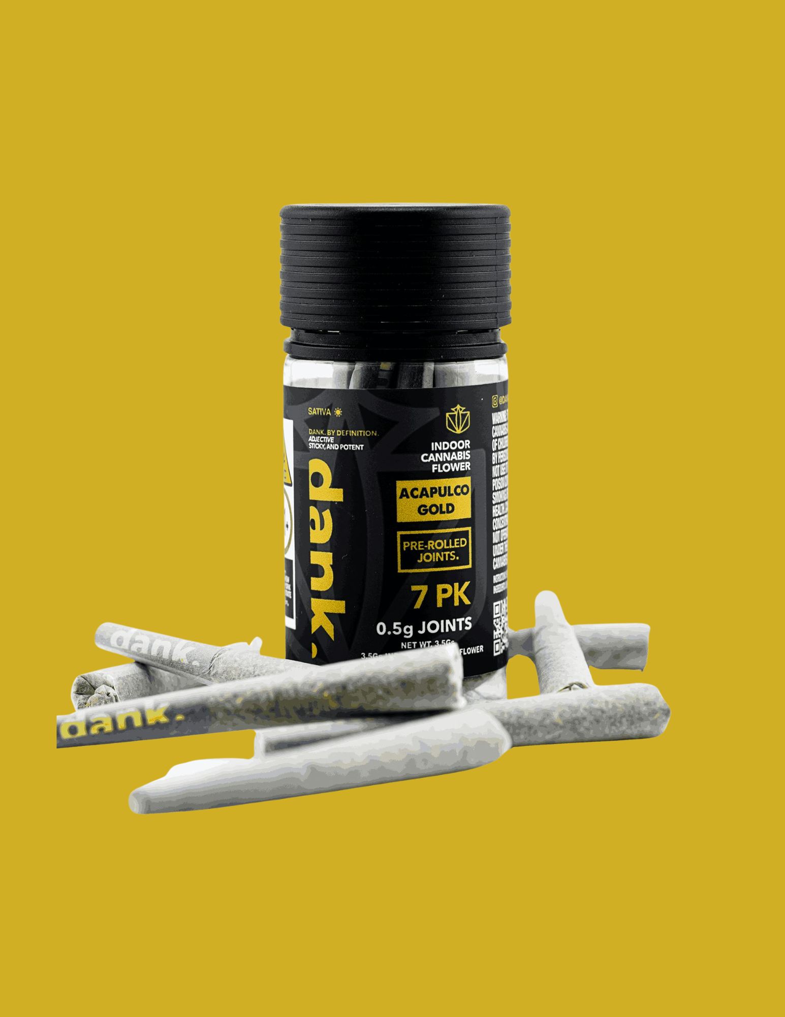 Photograph of product: Dank | 7pk | Prerolls | Acapulco Gold