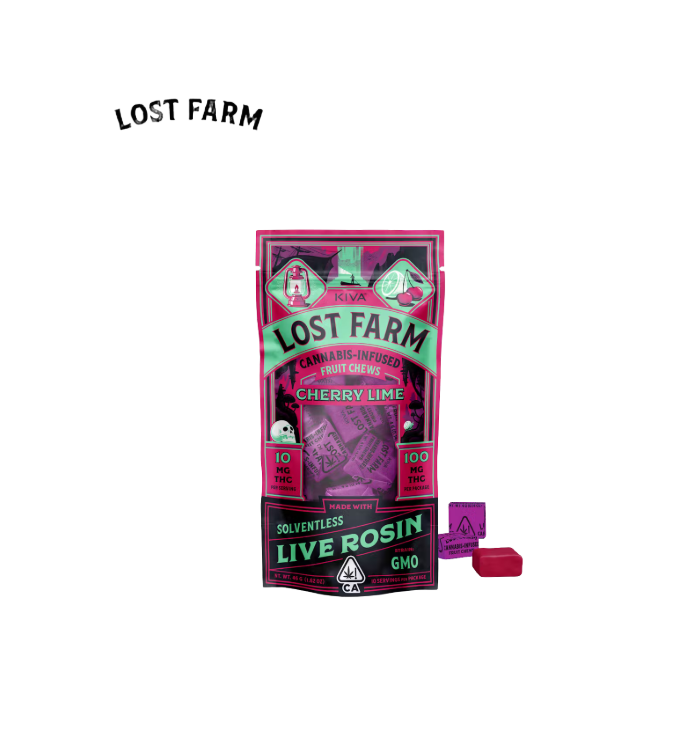 Photograph of product: CHERRY LIME  SOLVENTLESS LIVE ROSIN GMO 100 MG GUMMIES - 100 MG