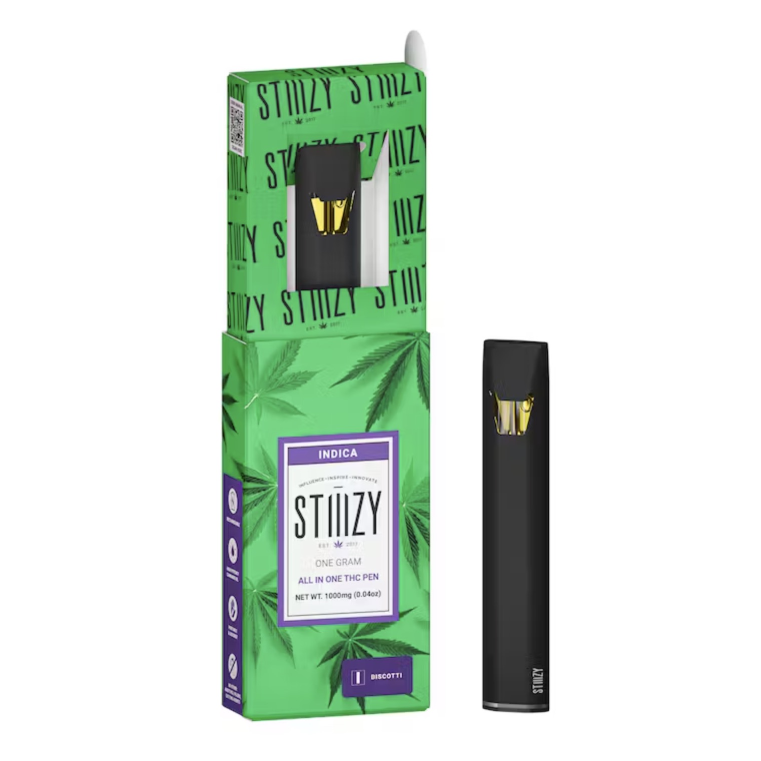 Photograph of product: 1g Biscotti (Oui'd) Stiiizy All-in-One TH-oui:87% $34