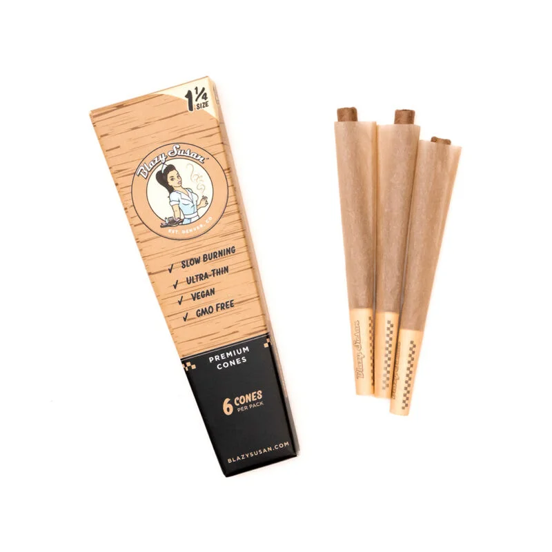 Photograph of product: Blazy Susan 1 1/4" Unbleached Pre-Rolled Cones
