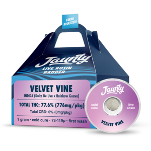 Photograph of product: Jaunty | Velvet Vine Live Rosin Badder | Concentrate | 1g