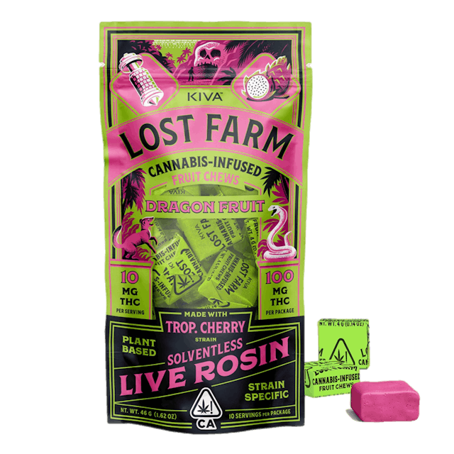 Photograph of product: Dragon Fruit Tropical Cherry Chews 100mg - 