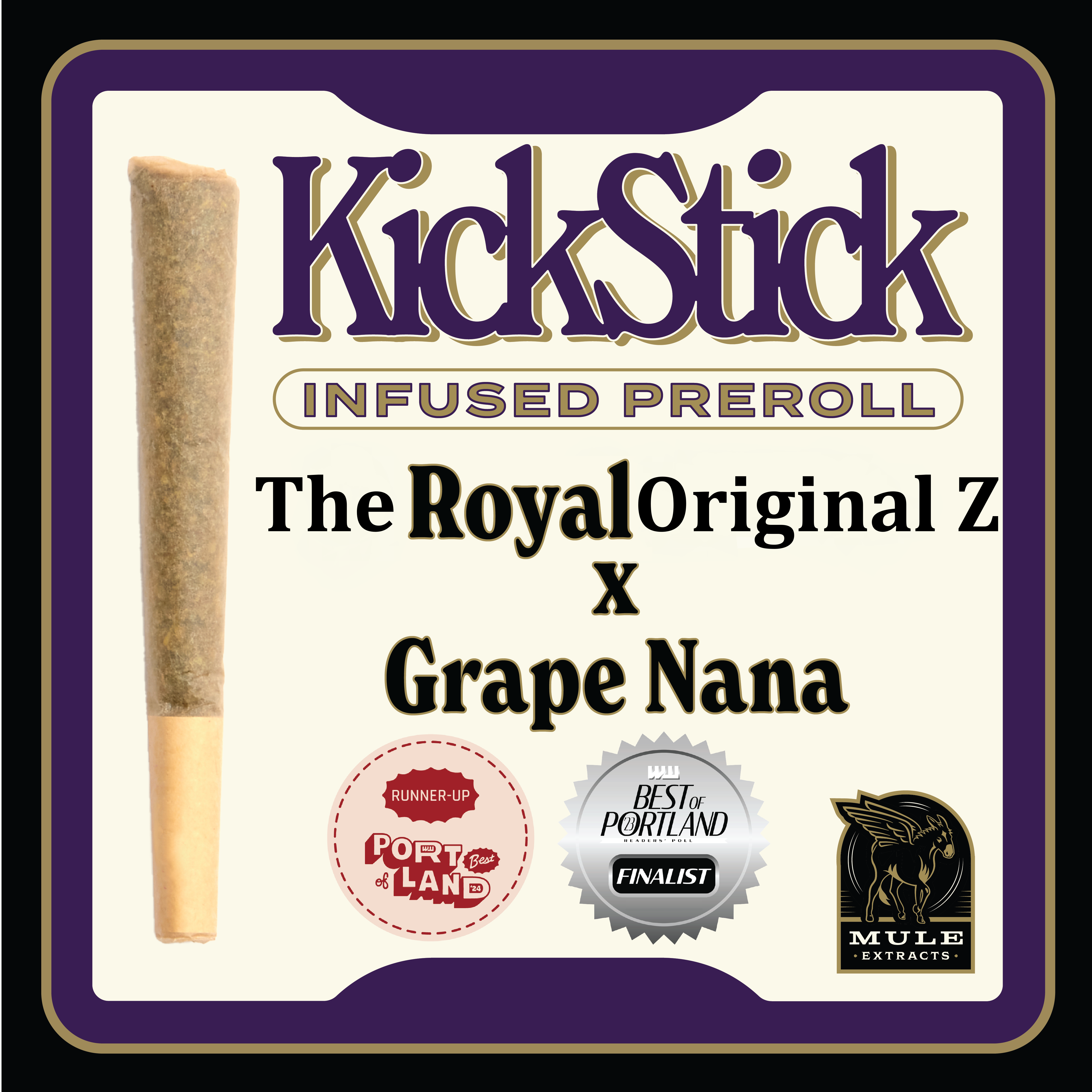 Photograph of product: Mule Extracts - The Royal Original Z x Grape Nana (I) - Kick Stick 1g