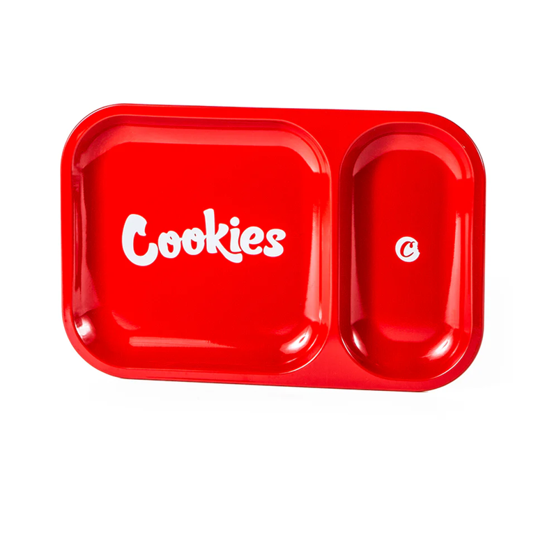 Photograph of product: Cookies | Metal Rolling Tray with Divider | Red