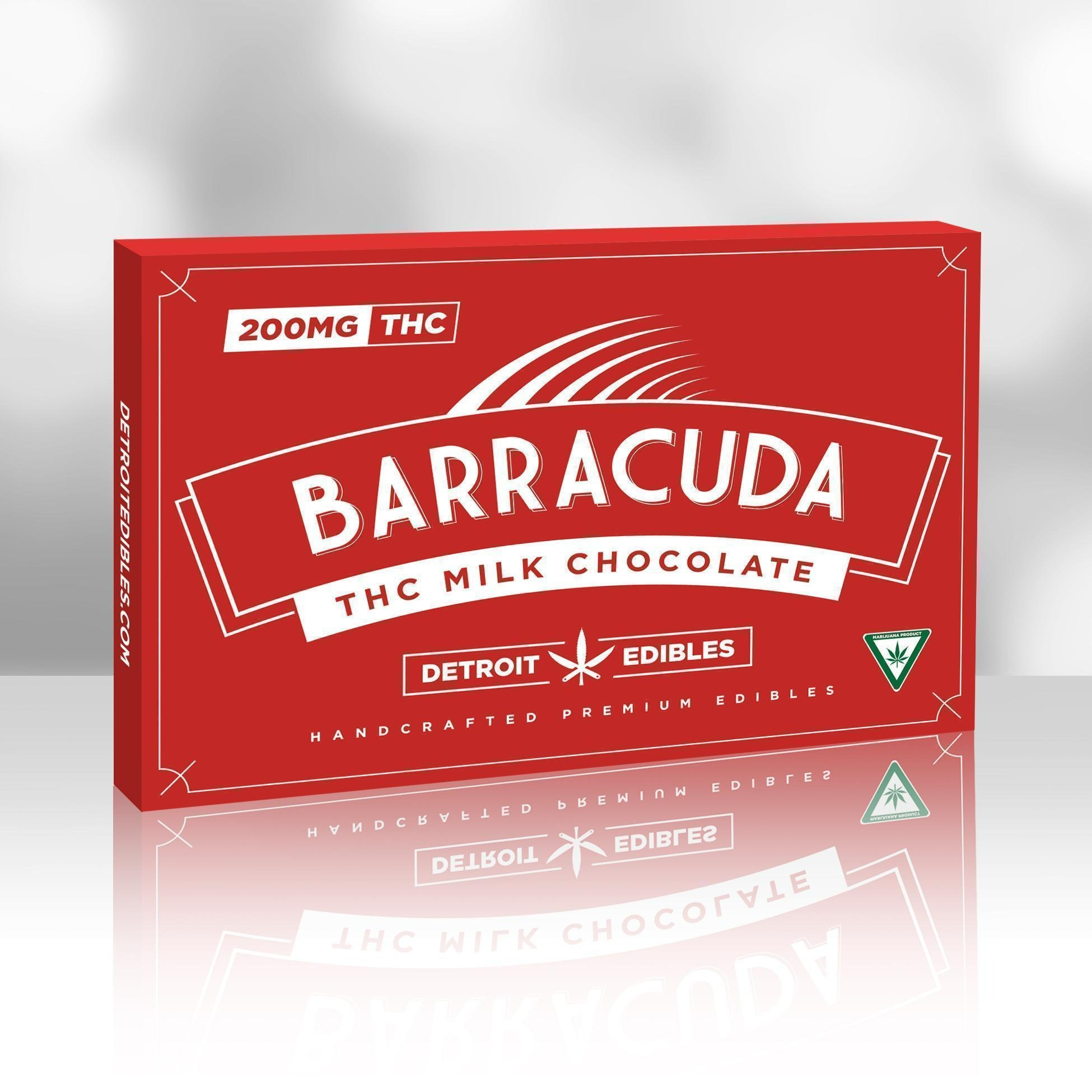 Photograph of product: Detroit Edibles Barracuda Bar Milk Chocolate 200mg