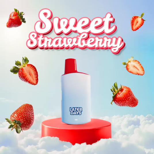 Photograph of product: Later Days Sweet Strawberry 2g Disposable