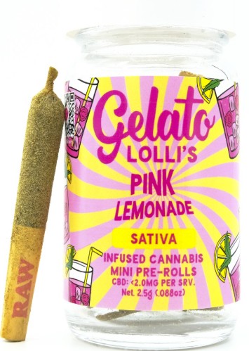 Photograph of product: Pink Lemonade [S] - Lolli's Infused Mini Prerolls 5PK