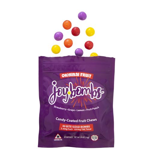 Photograph of product: JOYBOMBS - Original Fruit - Candy-Coated Fruit Chews - 40pk (2.5mg/100mg)