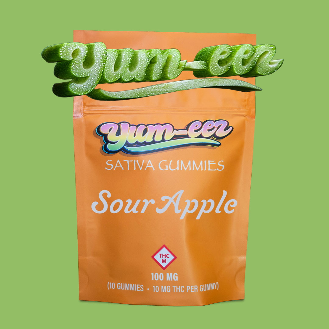 Photograph of product: 100mg Gummies | Sour Green Apple (Oui'd)