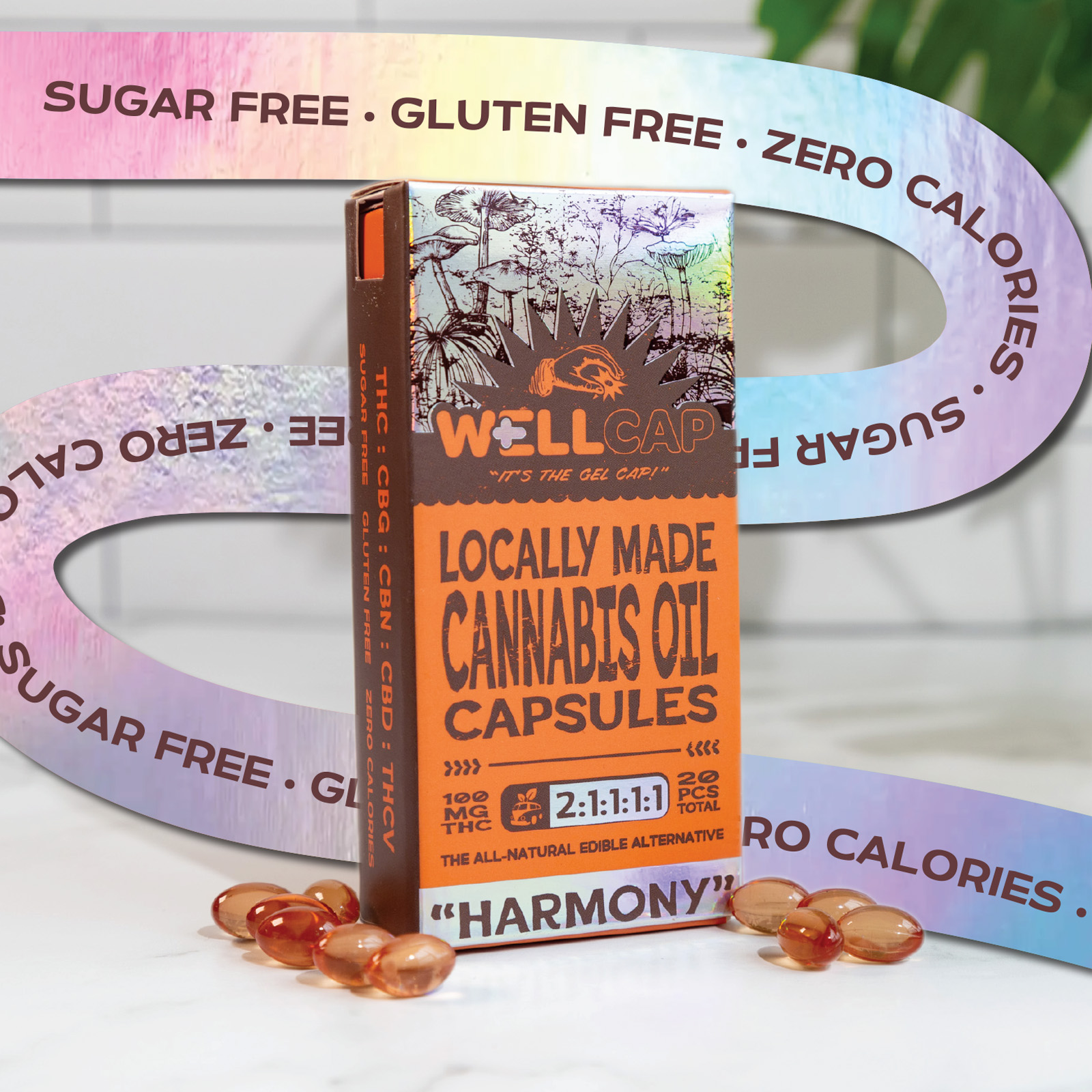 Photograph of product: Capsules 100mg 20 Pack - 2:1:1:1:1 Harmony