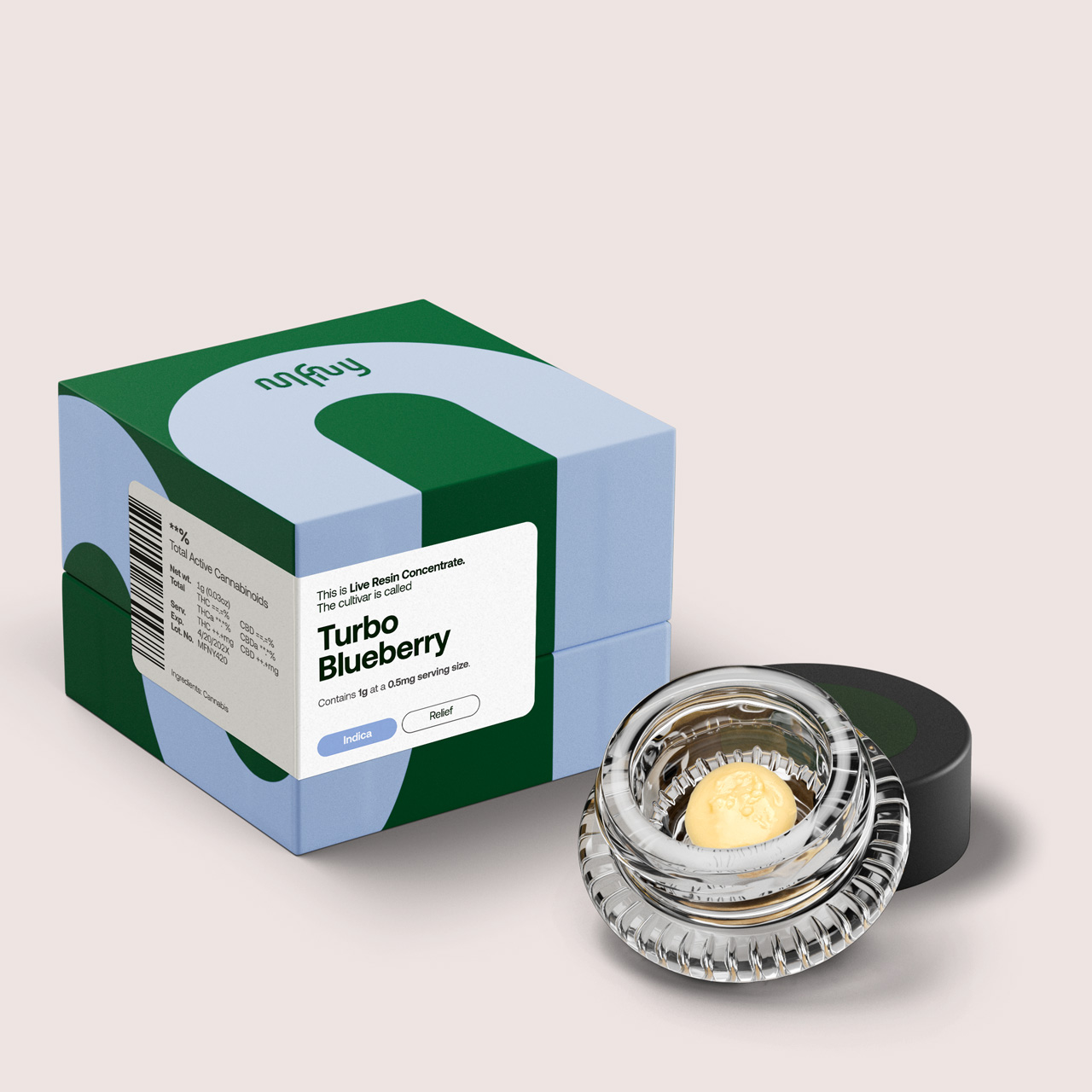 Photograph of product: MFNY Live Resin Badder | 1g | Turbo Blueberry